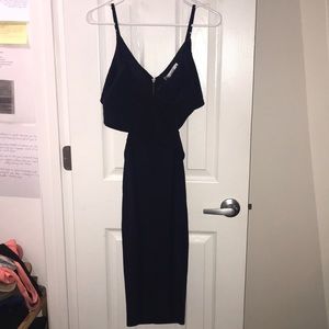 Open back open side Navy blue cocktail dress!